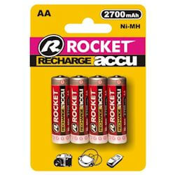 4x Rocket AA Akku 2700mAh 1.2 Volt