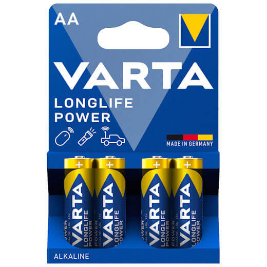 4x Varta Longlife Power AA Alkaline Batterie 1.5 Volt