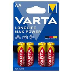 4x Varta Longlife Max Power AA Alkaline Batterie 1.5 Volt