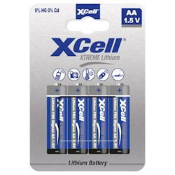 4x XCell XTREME Lithium AA Batterie FR6 1.5 Volt