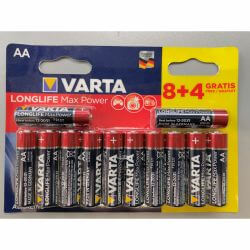 12x Varta Longlife Max Power AA Alkaline Batterie 1.5 Volt