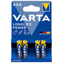 4x Varta Longlife Power AAA Alkaline Batterie 1.5 Volt