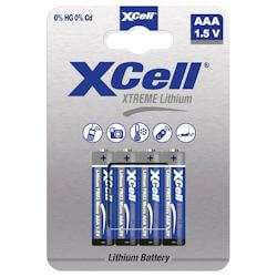 4x XCell XTREME Lithium AAA Batterie FR03 1.5 Volt