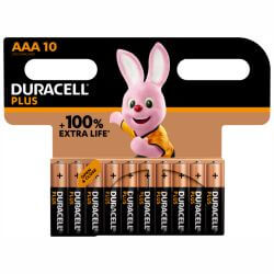 10x Duracell Plus AAA Alkaline Batterie