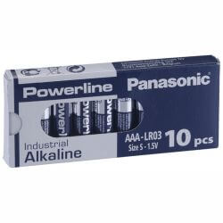 10x Panasonic Powerline Industrial AAA
