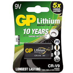 GP 9V Lithium CR9V/P Rauchmelder Batterie