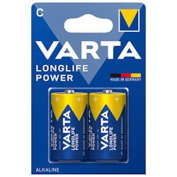 2x Varta Longlife Power C / Baby Alkaline Batterie