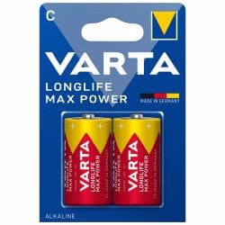2x Varta Longlife Max Power C / Baby Alkaline Batterie 1.5 Volt
