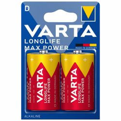 2x Varta Longlife Max Power D / Mono Alkaline Batterie