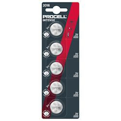 5x Procell Intense CR2016 3V Lithium Knopfzelle 3 Volt