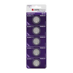 5x AgfaPhoto CR2032 3V Lithium Knopfzelle
