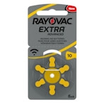 6x Rayovac Extra 10 (gelb) Hörgerätebatterien