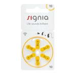 6x Signia 10 (gelb) Hörgerätebatterien 1.45 Volt