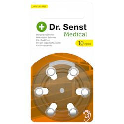 6x Dr. Senst 10 (gelb) Hörgerätebatterien 1.45 Volt