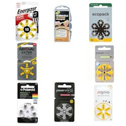 60x Hörgerätebatterien Typ 10 gelb Testpaket 1.45 Volt