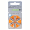 6x Power one p13 (orange) Hörgerätebatterien 1.45 Volt