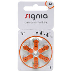 6x Signia 13 (orange) Hörgerätebatterien