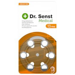 6x Dr. Senst 13 (orange) Hörgerätebatterien