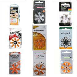 60x Hörgerätebatterien Typ 13 orange Testpaket 1.45 Volt