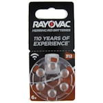 6x Rayovac Acoustic Special 312 (braun) Hörgerätebatterien 1.4 Volt