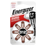 8x Energizer 312 (braun) Hörgerätebatterien