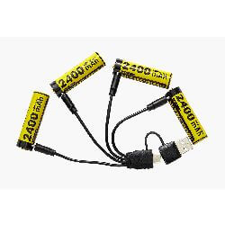 4x Nitecore AA Li-Ion Akku 2400mAh USB-C