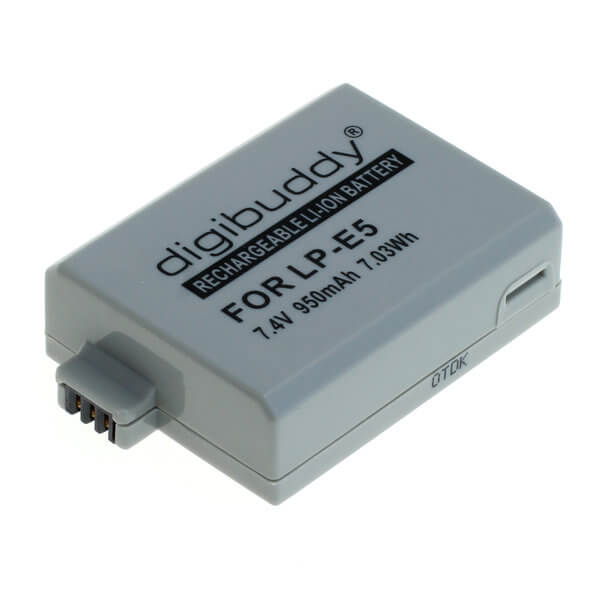 digibuddy Akku kompatibel zu Canon LP-E5 Li-Ion 7.4 Volt