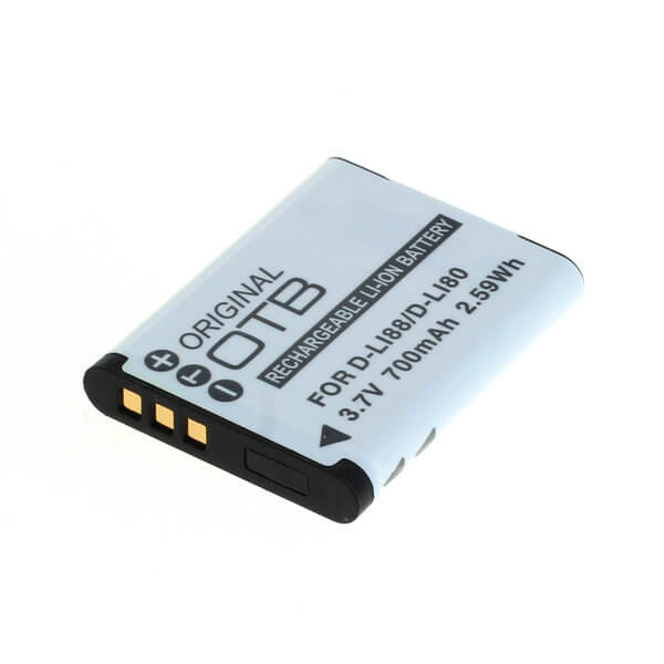 OTB Akku kompatibel zu Pentax D-Li88 / Sanyo DB-L80 Li-Ion 3.7 Volt
