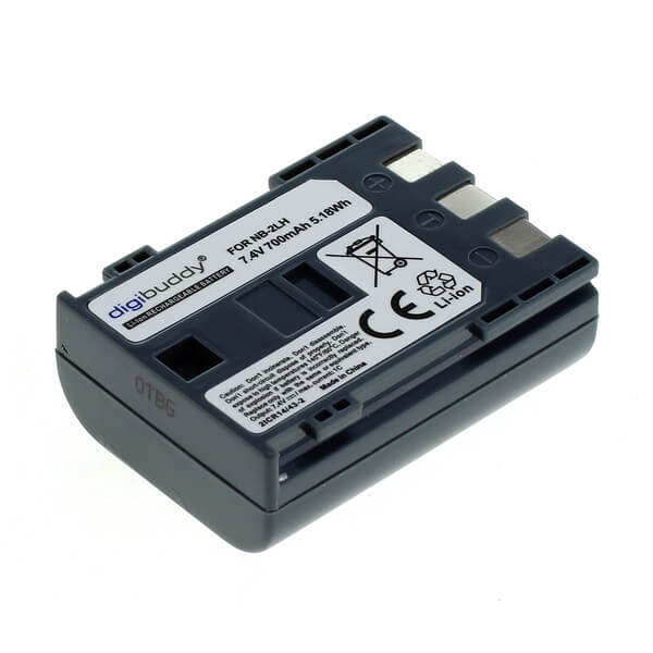 digibuddy Akku kompatibel zu Canon NB-2LH Li-Ion 7.4 Volt