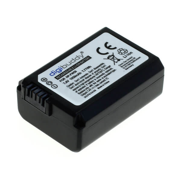 digibuddy Akku kompatibel zu Sony NP-FW50 Li-Ion 7.4 Volt