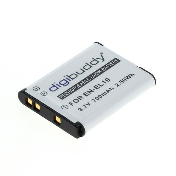 digibuddy Akku kompatibel zu Nikon EN-EL19 / Sony NP-BJ1 Li-Ion 3.7 Volt