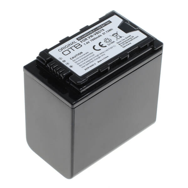 OTB Akku kompatibel zu Panasonic VW-VBD78 Li-Ion mit Akkustand-Anzeige 7.4 Volt