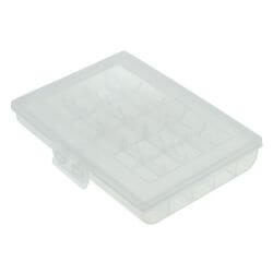 Box für 10x AA oder AAA Akkus oder Batterien transparent 0 Volt