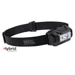 Petzl ARIA 2 RGB Stirnlampe mit AAA Batterien schwarz