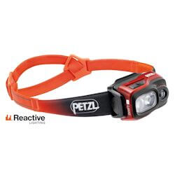 Petzl Swift RL Stirnlampe orange mit Akku