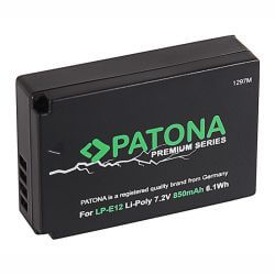 Patona Akku kompatibel zu Canon LP-E12 EOS M50 0 Volt