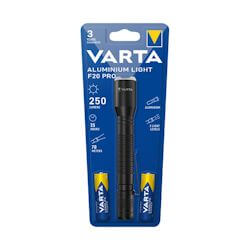 Varta Aluminium Light F20 Pro Taschenlampe mit AA Batterien