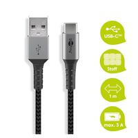 Goobay USB-C auf USB-A 2.0 Textilkabel 1m 0 Volt